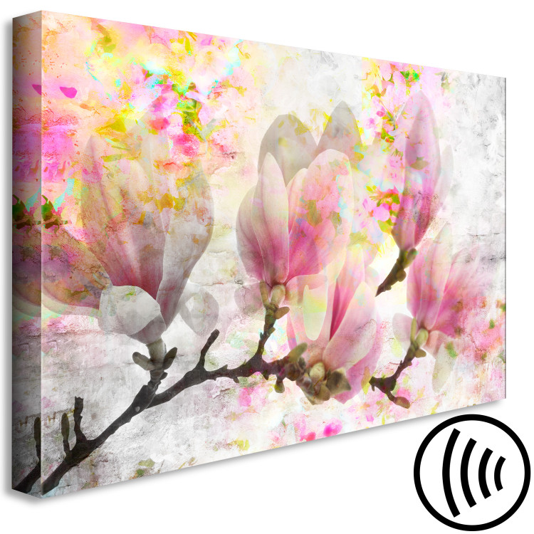 Canvas Print Blooming Magnolia (1-piece) - tree covered with pink flowers 144502 additionalImage 6