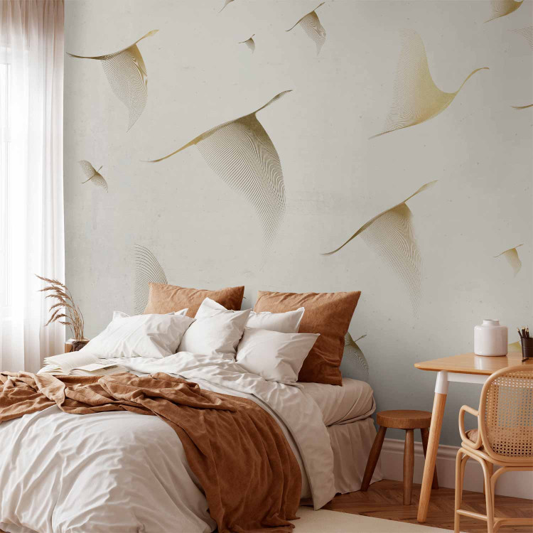 Wall Mural Linear Birds - Abstract Representation of a Goose Key 146402 additionalImage 2
