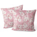 Decorative Velor Pillow Rose embrace - a delicate floral pattern in shades of pastel pink 147102 additionalThumb 3