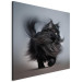 Canvas Print AI Maine Coon Cat - Walking Animal With Long Black Hair - Square 150202 additionalThumb 2