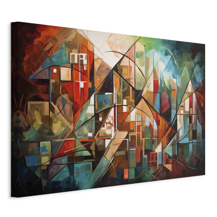 Large canvas print Abstract Landscape - Geometric Composition Generated by AI [Large Format] 151102 additionalImage 2