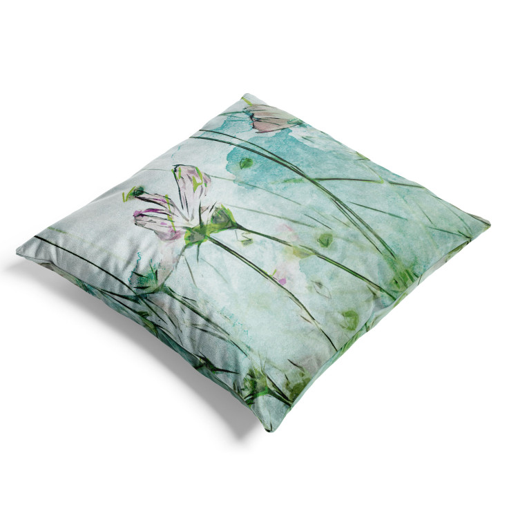 Decorative Velor Pillow Painting Meadow - A Plant Composition With Flowers Made in Watercolor 151402 additionalImage 4