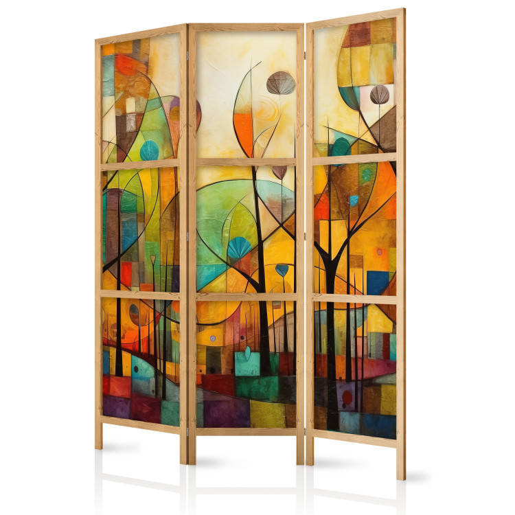 Room Divider Screen Colorful Forest - Geometric Composition Inspired by the Style of Klimt [Room Dividers] 151902 additionalImage 5
