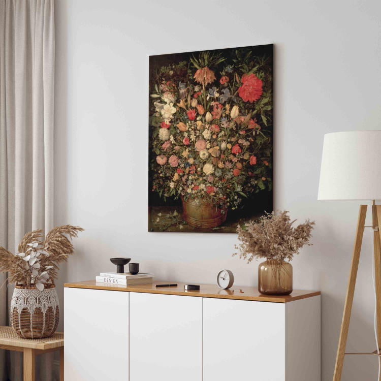 Reproduction Painting Large bouquet of flowers in a wooden tub 153902 additionalImage 4