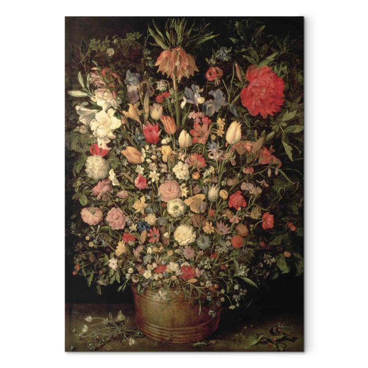 Reproduction Painting Large bouquet of flowers in a wooden tub 153902