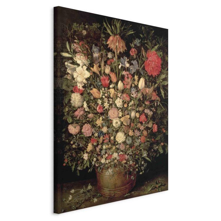 Reproduction Painting Large bouquet of flowers in a wooden tub 153902 additionalImage 2
