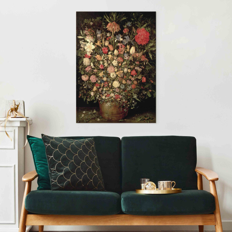 Reproduction Painting Large bouquet of flowers in a wooden tub 153902 additionalImage 3