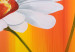 Canvas Print Sunny Daisies (3-piece) - White flowers on an orange background 48602 additionalThumb 4