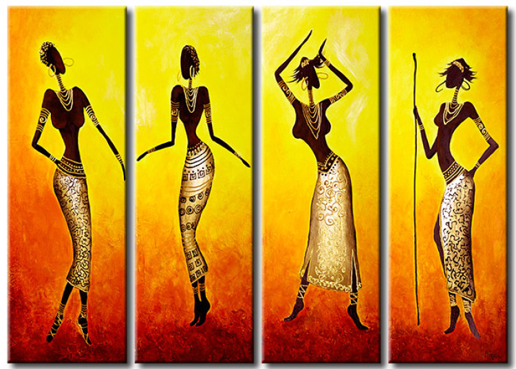 Canvas Dance of African girls 50402