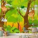 Wall Mural Fairy World - Jungle with monkeys on vines among trees for children 61202 additionalThumb 4