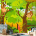 Wall Mural Fairy World - Jungle with monkeys on vines among trees for children 61202 additionalThumb 6