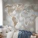 Wall Mural Alabaster map - continents on a fuzzy background with a glowing light effect 89902 additionalThumb 2