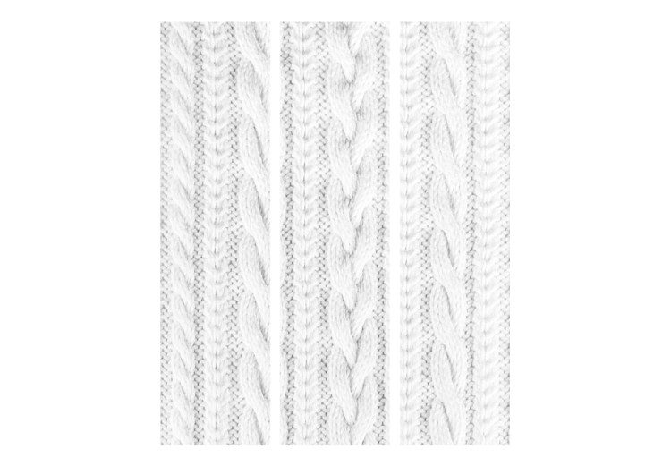 Room Divider Screen White Weave - light texture of white fabric with patterned weave 95302 additionalImage 3