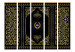Room Separator Grace of Night II - golden ornaments on a black background in a baroque motif 95402 additionalThumb 3