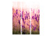Folding Screen Lavender in the Rain - romantic lavender flowers in a meadow 95602 additionalThumb 3