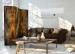 Room Divider Marble Volcano - luxurious marble texture with a bronze accent 96002 additionalThumb 2