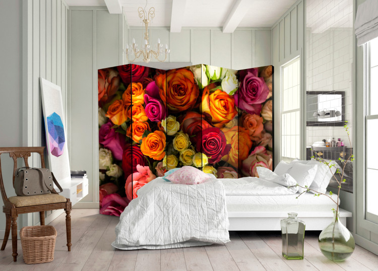 Room Divider Bouquet of Roses II - romantic landscape of colorful flowers with vivid hues 97002 additionalImage 4