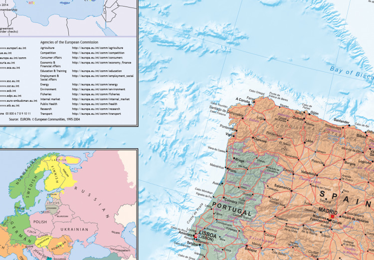 Decorative Pinboard World Maps: Europe II [Cork Map] 97402 additionalImage 4