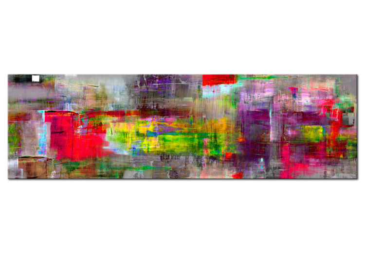 Canvas Art Print Colorful Texture (1-piece) - Artistic Multicolored Abstraction 106212