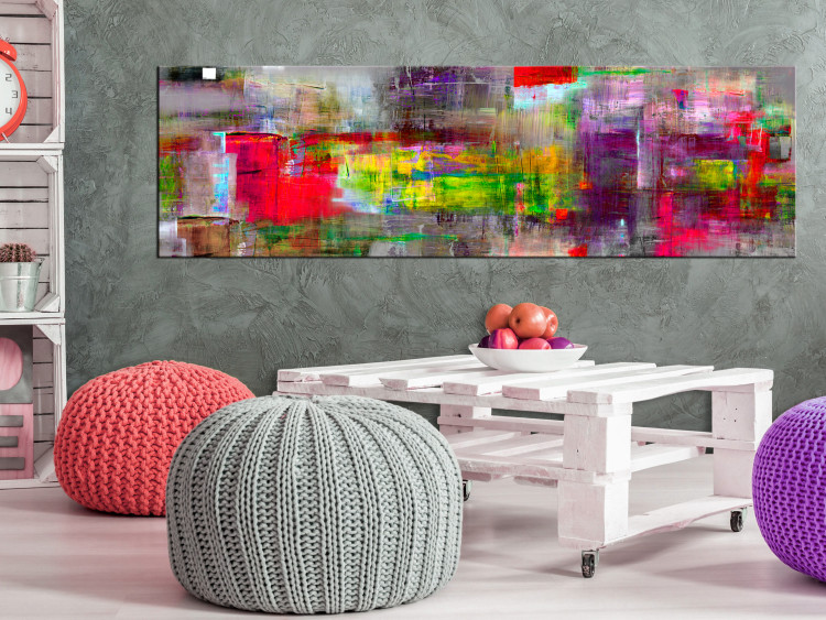 Canvas Art Print Colorful Texture (1-piece) - Artistic Multicolored Abstraction 106212 additionalImage 3