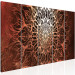 Canvas Print Hypnosis (5-part) Narrow - Mandala on Orange Background in Zen Style 107812 additionalThumb 2