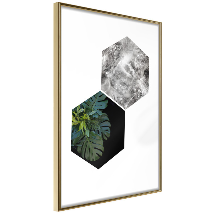 Poster Flowers with Marble - geometric abstraction with a botanical motif 114312 additionalImage 6