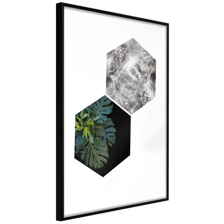 Poster Flowers with Marble - geometric abstraction with a botanical motif 114312 additionalImage 11