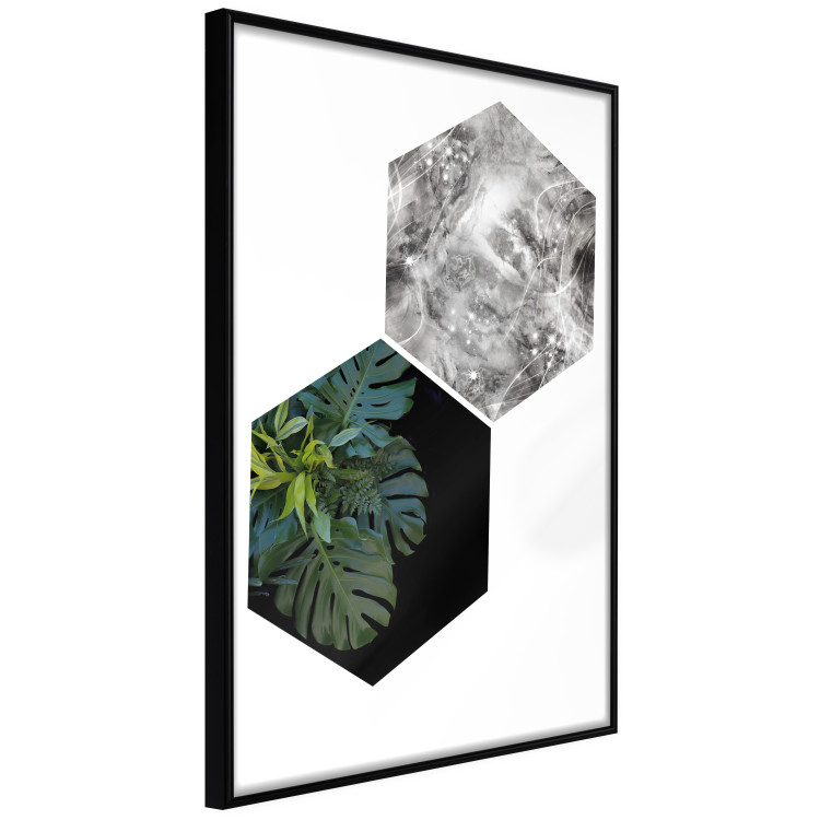 Poster Flowers with Marble - geometric abstraction with a botanical motif 114312 additionalImage 10