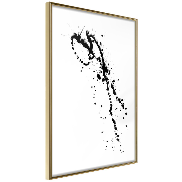 Wall Poster Black splatter - black and white minimalist composition with splashes 115112 additionalImage 6