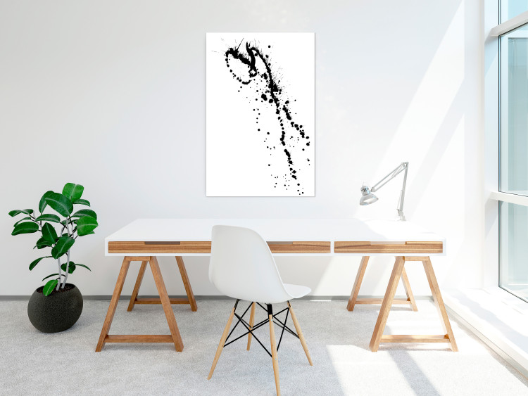 Wall Poster Black splatter - black and white minimalist composition with splashes 115112 additionalImage 23