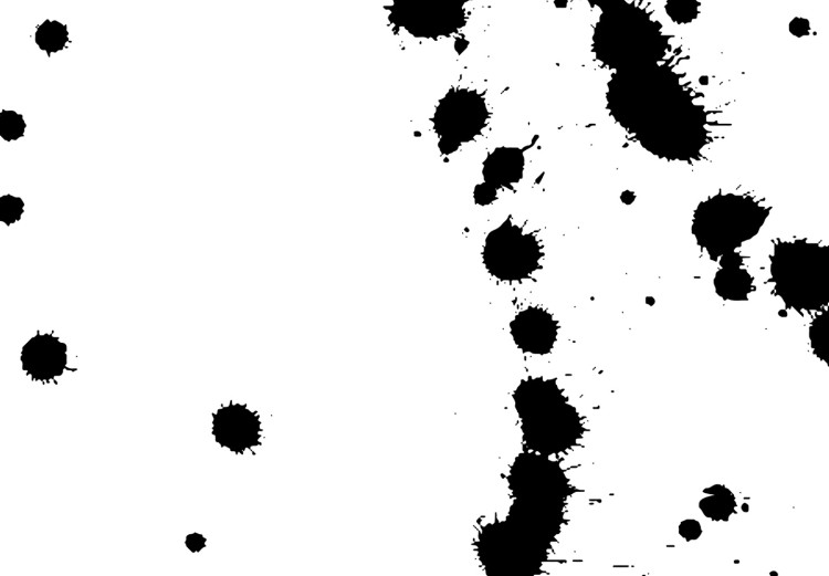 Wall Poster Black splatter - black and white minimalist composition with splashes 115112 additionalImage 8