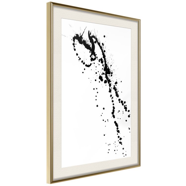 Wall Poster Black splatter - black and white minimalist composition with splashes 115112 additionalImage 4