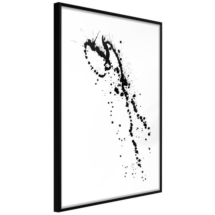 Wall Poster Black splatter - black and white minimalist composition with splashes 115112 additionalImage 2