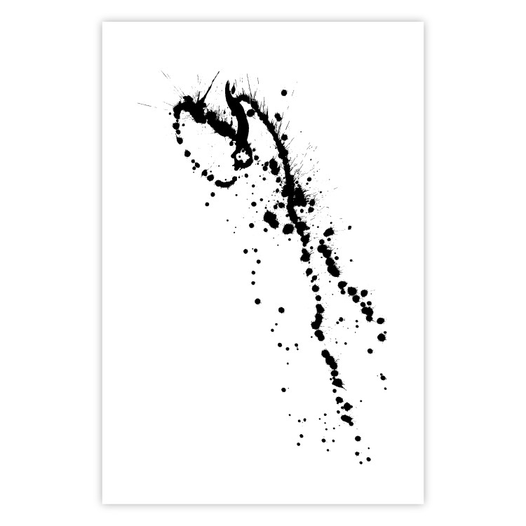 Wall Poster Black splatter - black and white minimalist composition with splashes 115112 additionalImage 25