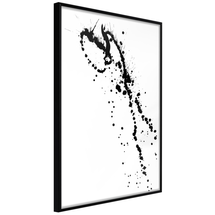 Wall Poster Black splatter - black and white minimalist composition with splashes 115112 additionalImage 10