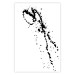Wall Poster Black splatter - black and white minimalist composition with splashes 115112
