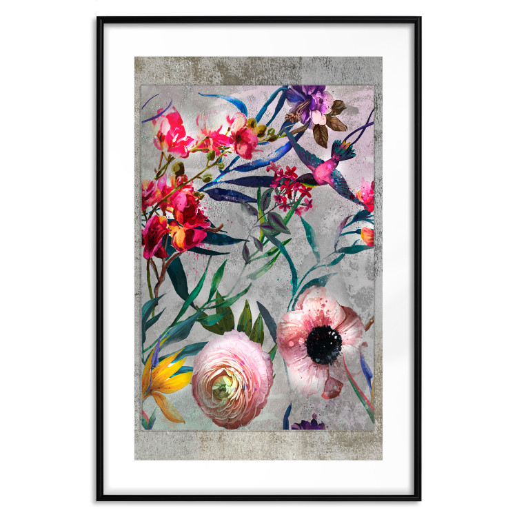 Wall Poster Rustic Flowers - colorful retro composition with a floral motif 116312 additionalImage 17