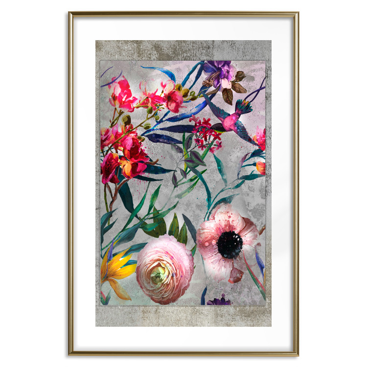 Wall Poster Rustic Flowers - colorful retro composition with a floral motif 116312 additionalImage 14