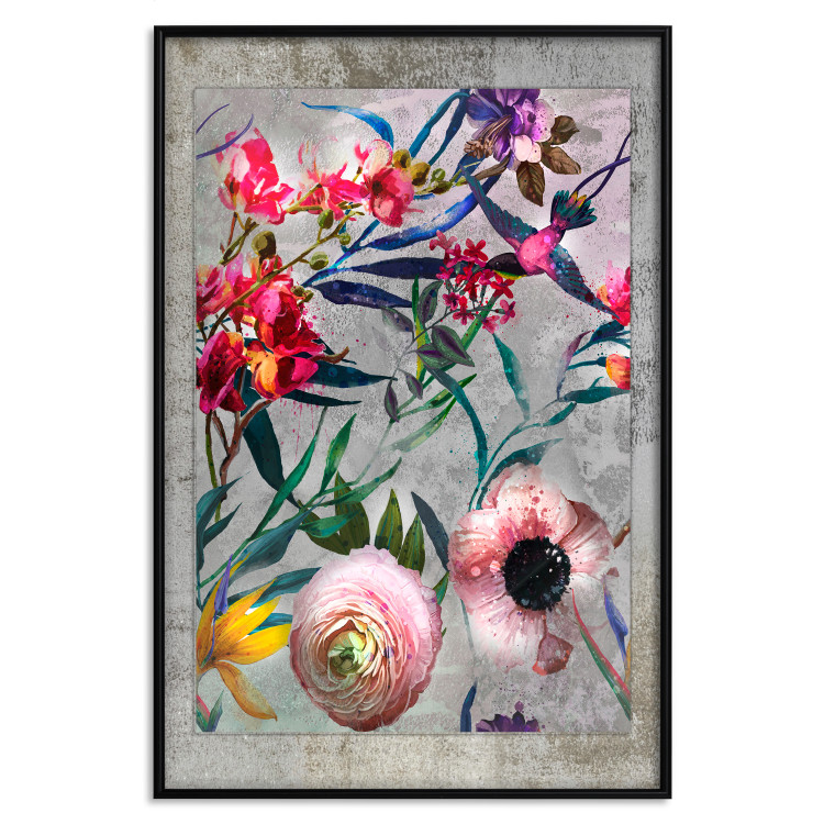 Wall Poster Rustic Flowers - colorful retro composition with a floral motif 116312 additionalImage 18