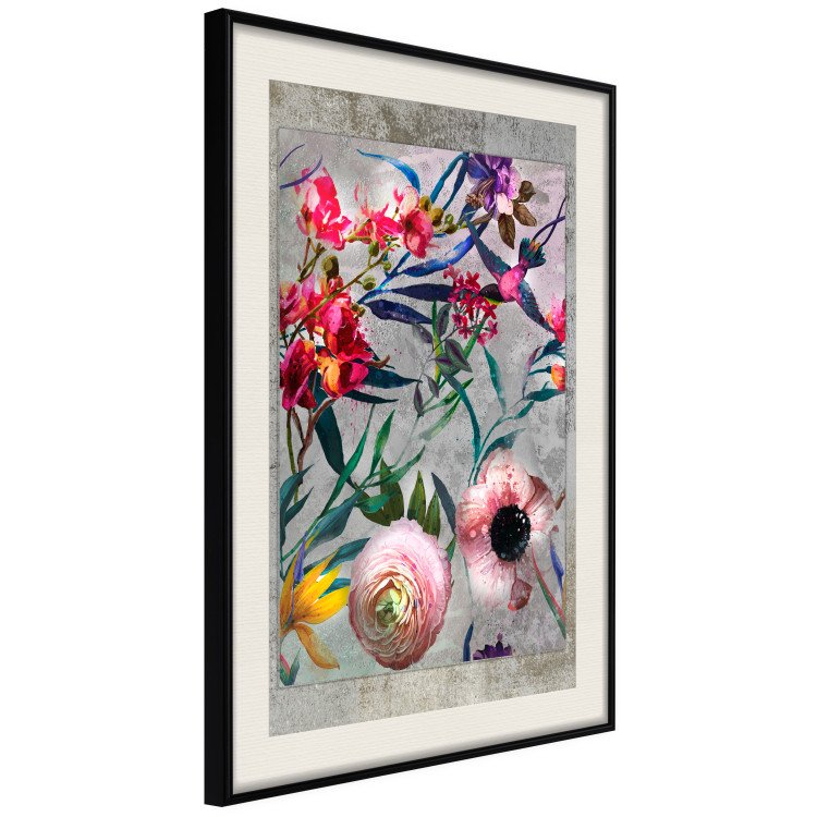Wall Poster Rustic Flowers - colorful retro composition with a floral motif 116312 additionalImage 3