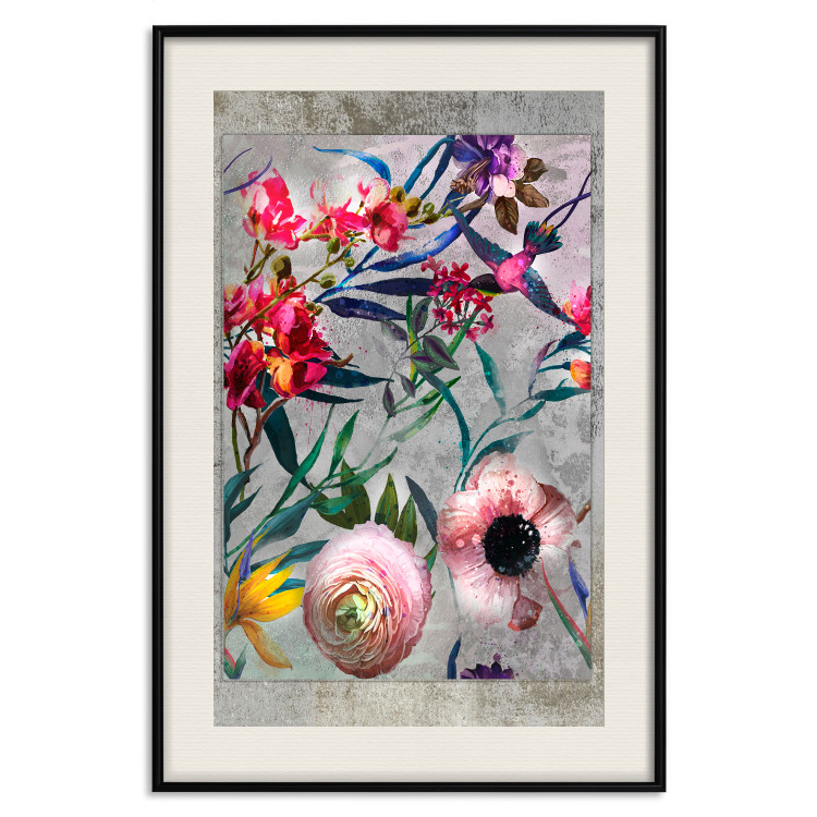 Wall Poster Rustic Flowers - colorful retro composition with a floral motif 116312 additionalImage 18
