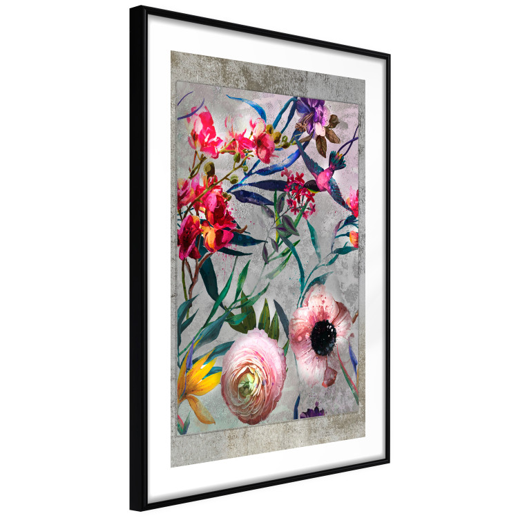 Wall Poster Rustic Flowers - colorful retro composition with a floral motif 116312 additionalImage 11