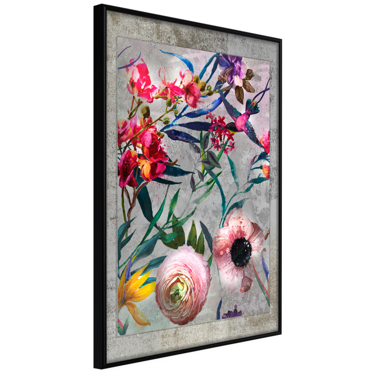 Wall Poster Rustic Flowers - colorful retro composition with a floral motif 116312 additionalImage 12