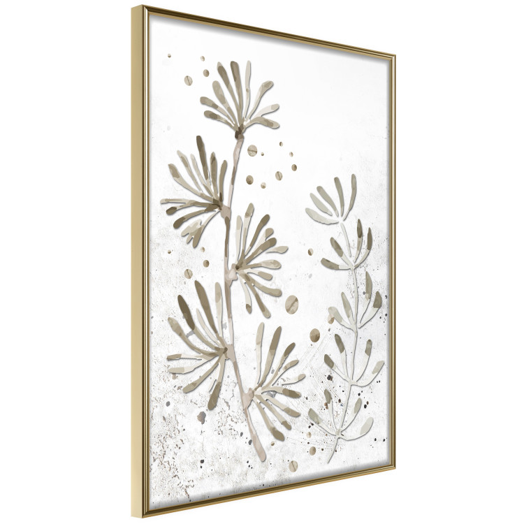 Wall Poster Curved Branches - delicate leaves on a background with muted colors 116412 additionalImage 12