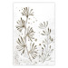 Wall Poster Curved Branches - delicate leaves on a background with muted colors 116412