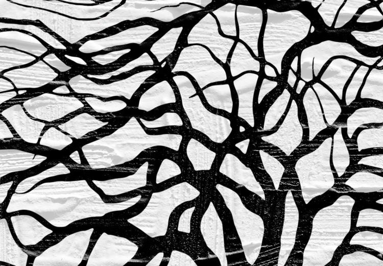 Wall Poster Kiss of the Wind - black and white romantic abstraction with trees 117012 additionalImage 8