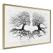 Wall Poster Kiss of the Wind - black and white romantic abstraction with trees 117012 additionalThumb 2