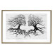 Wall Poster Kiss of the Wind - black and white romantic abstraction with trees 117012 additionalThumb 14