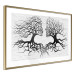 Wall Poster Kiss of the Wind - black and white romantic abstraction with trees 117012 additionalThumb 6
