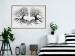 Wall Poster Kiss of the Wind - black and white romantic abstraction with trees 117012 additionalThumb 7